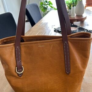 Brown Leather Tote Bag